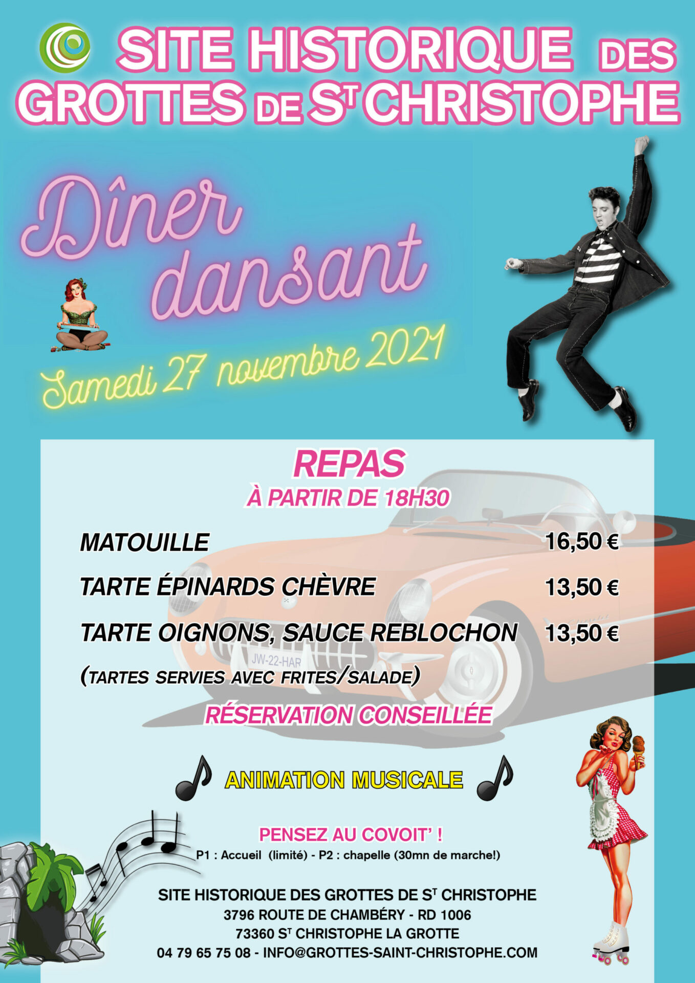 Diner dansant des Grottes de Saint Christophe