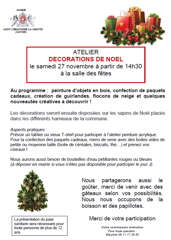 ATELIER DECORATIONS DE NOEL