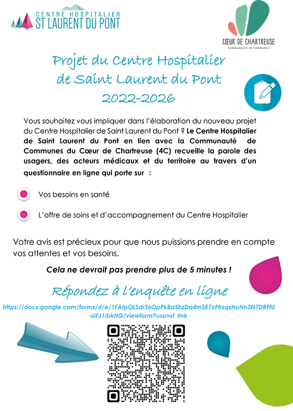 Enquête projet établissement du centre hospitalier Saint Laurent du Pont