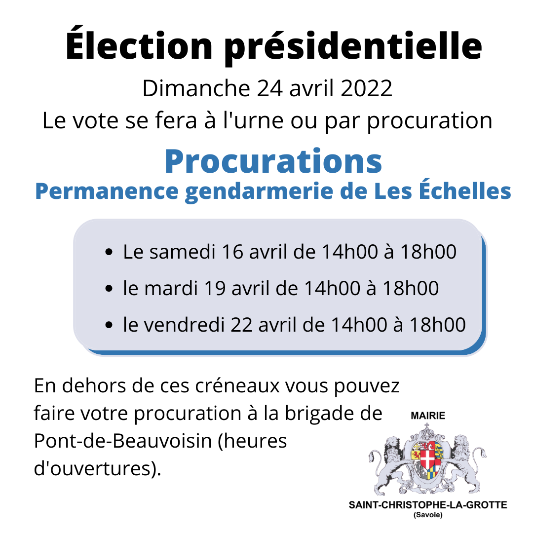 Procuration élection présidentielle – dimanche 24 avril