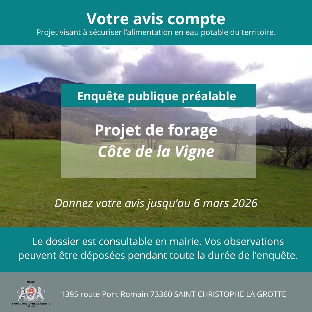 Enquête publique – Projet de forage de Côte de la Vigne